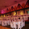pink sheer wedding chair covers